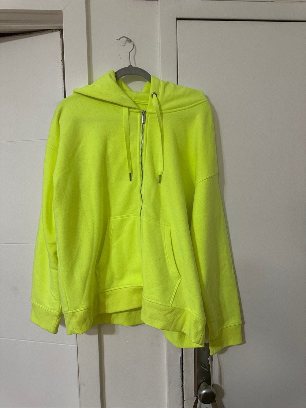 Calvin Klein Neon Green Zip Hoodie